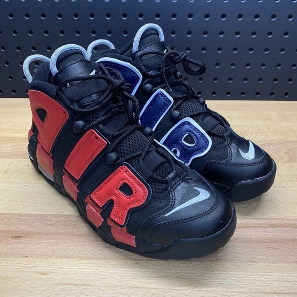 Nike Air More Uptempo '96 GS Retro Shoes Black Red Youth Size 5Y / Women’s 6.5 - Picture 4 of 12